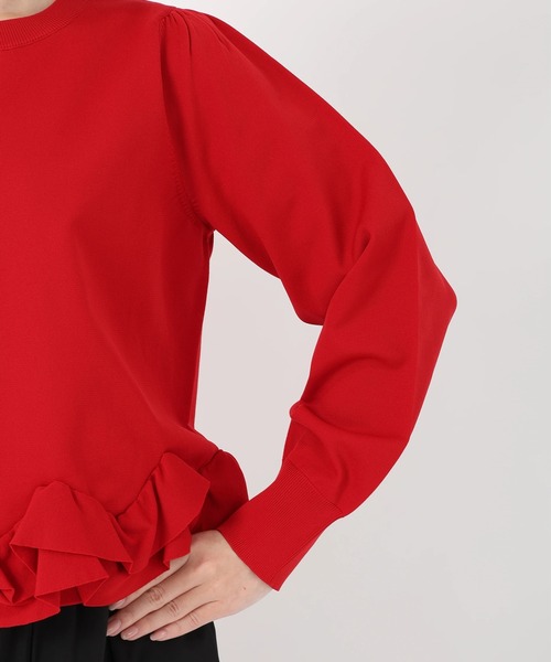 UNIVERVAL MUSE（ユニバーバル ミューズ）の「ポーツポリー_フリルヘムニット（ニット/セーター・レディース・ブラック・2）」の7枚目の写真