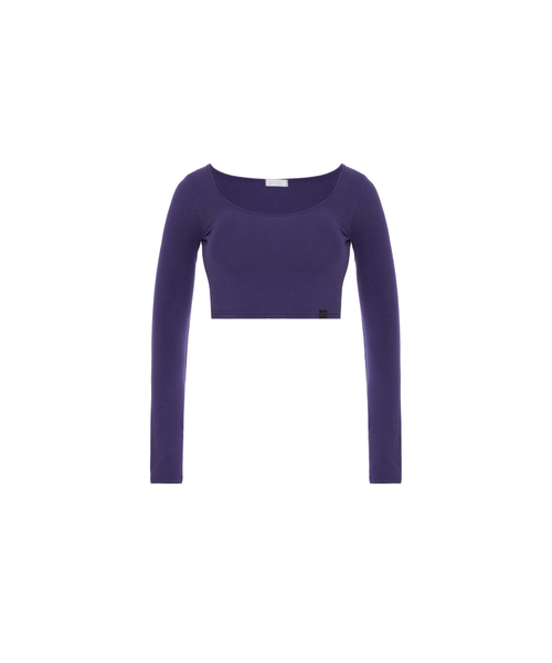 A.R.U（エイアールユー）の「CROP LONG SLEEVE（Tシャツ/カットソー・レディース・ホワイト/ライトグレー/ブラック/パープル/レッド/Mustard・SMALL/MEDIUM）」の4枚目の写真