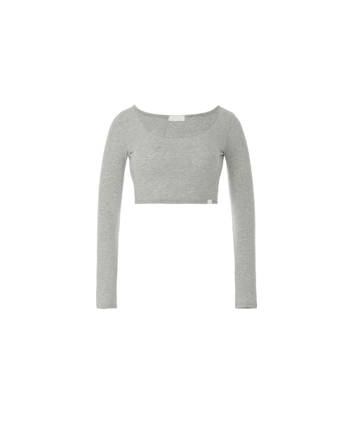 A.R.U（エイアールユー）の「CROP LONG SLEEVE（Tシャツ/カットソー・レディース・ホワイト/ライトグレー/ブラック/パープル/レッド/Mustard・SMALL/MEDIUM）」の3枚目の写真