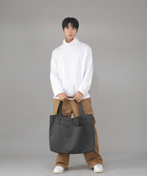 SAINTCREW(セントクルー)の「メガビッグサイズペンタゴンエコバッグ MBE-141 ダークグレー BKS(エコバッグ/サブバッグ・メンズ・その他・フリー)」の2枚目の写真