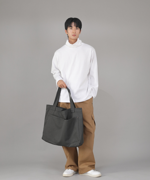 SAINTCREW(セントクルー)の「メガビッグサイズペンタゴンエコバッグ MBE-141 ダークグレー BKS(エコバッグ/サブバッグ・メンズ・その他・フリー)」の3枚目の写真