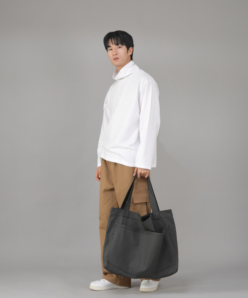 SAINTCREW(セントクルー)の「メガビッグサイズペンタゴンエコバッグ MBE-141 ダークグレー BKS(エコバッグ/サブバッグ・メンズ・その他・フリー)」の8枚目の写真