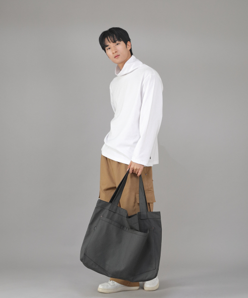 SAINTCREW(セントクルー)の「メガビッグサイズペンタゴンエコバッグ MBE-141 ダークグレー BKS(エコバッグ/サブバッグ・メンズ・その他・フリー)」の9枚目の写真