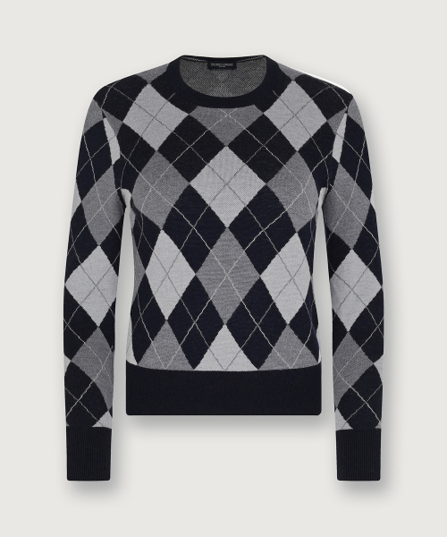 THEKNITCOMPANY（ニットカンパニー）の「(W) バルトゥールウールダイヤニット [エクリプスネイビー]（ニット/セーター・レディース・ダークネイビー・S/M/L）」の4枚目の写真