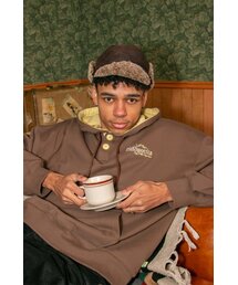 E.H.E.S Button Hoodie (Brown)