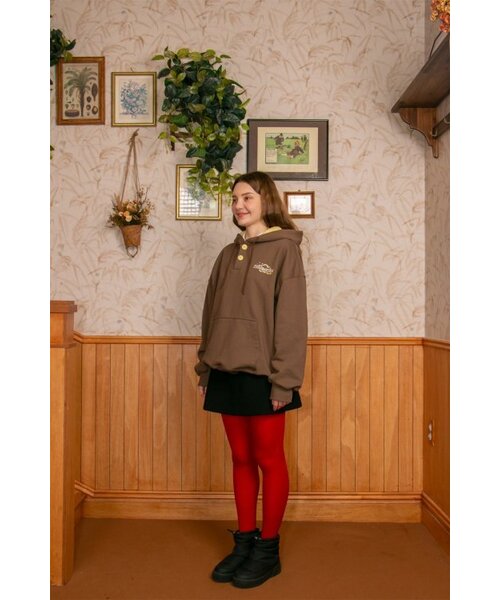 PITHSPORTS（ピース スポーツ）の「E.H.E.S Button Hoodie (Brown)（パーカー・レディース・その他・LARGE）」の6枚目の写真