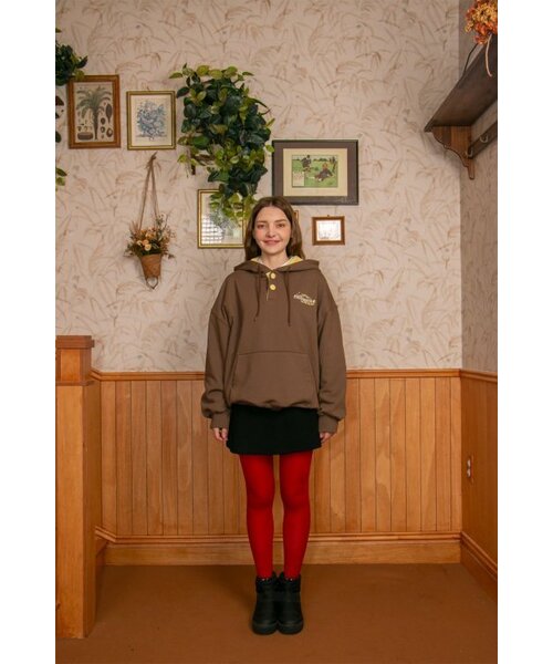 PITHSPORTS（ピース スポーツ）の「E.H.E.S Button Hoodie (Brown)（パーカー・レディース・その他・LARGE）」の7枚目の写真