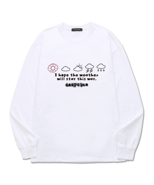 OUSE(オウズ)の「ウェザーエモティコン ロングスリーブ (DLS002) ホワイト(Tシャツ/カットソー・レディース・その他・SMALL/MEDIUM/X-LARGE/XX-LARGE/LARGE)」の1枚目の写真