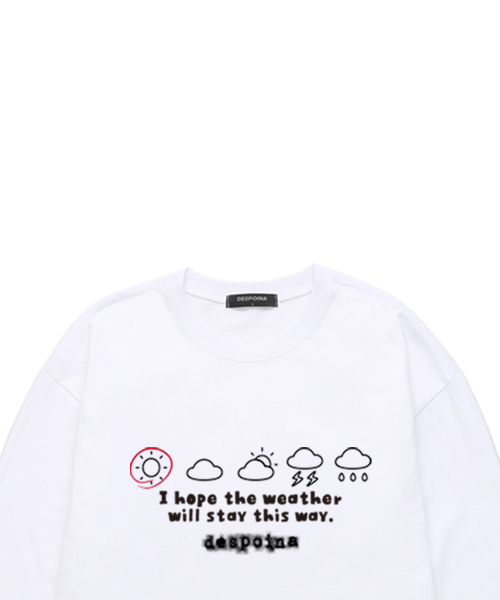 OUSE(オウズ)の「ウェザーエモティコン ロングスリーブ (DLS002) ホワイト(Tシャツ/カットソー・レディース・その他・SMALL/MEDIUM/X-LARGE/XX-LARGE/LARGE)」の3枚目の写真