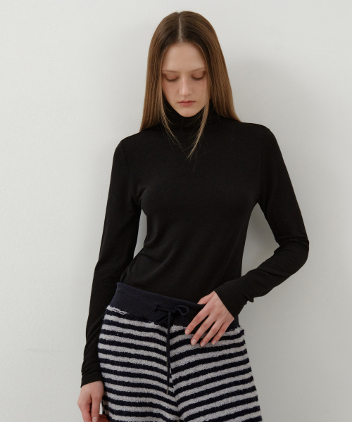 WEDNESDAYOASISFORWOMEN（ウェンズデー オアシス フォー ウーマン）の「ファージブークルストライプワイドパンツ_GRAY(W25-PT36)（スウェットパンツ・レディース・ブラック×グレー・OS）」の2枚目の写真