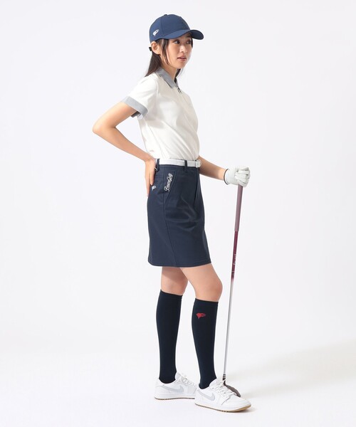 BEAMS GOLF(ビームスゴルフ)の「ORANGE LABEL / USシリーズ SQR ストレッチ タイトスカート(スカート・レディース・ネイビー/ホワイト/ブラック・X-SMALL/LARGE/MEDIUM/SMALL)」の5枚目の写真