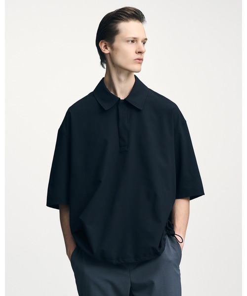 SOPHNET.(ソフネット)の「4WAY STRETCH POLO(ポロシャツ・メンズ・グレー/ネイビー/ブラック・5/4/3/2/1)」の4枚目の写真