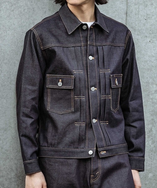 URBAN RESEARCH（アーバンリサーチ）の「SHIOTA　スーピマDENIM JACKET#BEN（デニムジャケット・メンズ・インディゴブルー・SMALL/MEDIUM/LARGE/X-LARGE）」の2枚目の写真