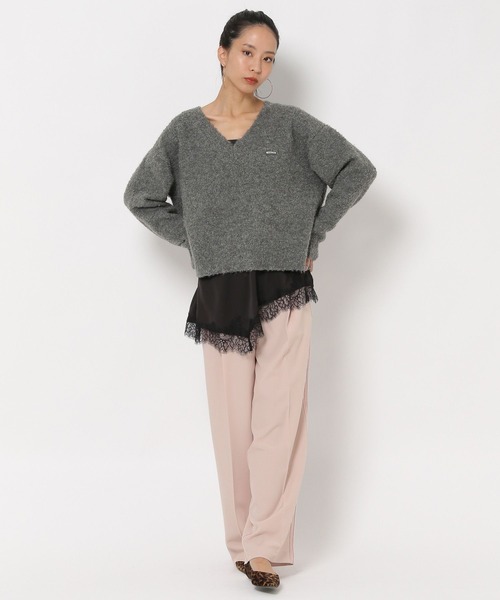 HEREIAM（ヘレイアム）の「【HEREIAM】シーズンレス/ドロストレースサテンキャミ（キャミソール・レディース・ブラック/ナチュラル・FREE）」の19枚目の写真