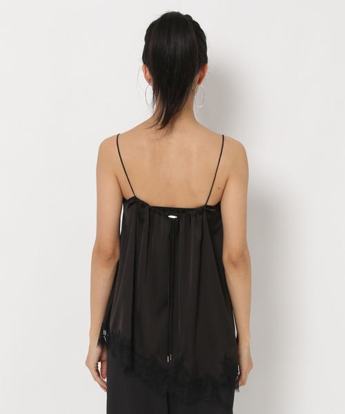 HEREIAM（ヘレイアム）の「【HEREIAM】シーズンレス/ドロストレースサテンキャミ（キャミソール・レディース・ブラック/ナチュラル・FREE）」の6枚目の写真