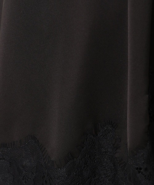 HEREIAM（ヘレイアム）の「【HEREIAM】シーズンレス/ドロストレースサテンキャミ（キャミソール・レディース・ブラック/ナチュラル・FREE）」の12枚目の写真