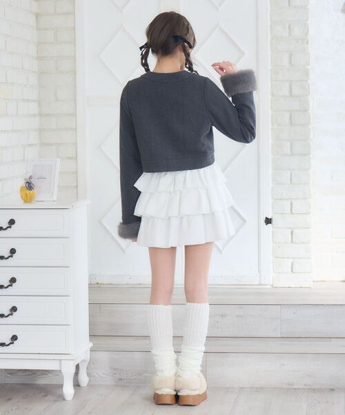 ems excite（エムズエキサイト）の「ファー付中綿リボンJK（ノーカラージャケット・レディース・グレー系その他/ブラック・FREE）」の16枚目の写真