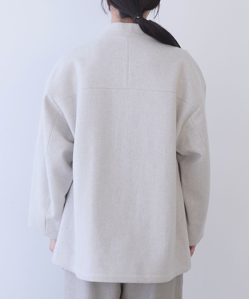 yuni(ユニ )の「△W/super100 bottleneck drawstrings hem コート(その他アウター・レディース・アイボリー・FREE)」の11枚目の写真