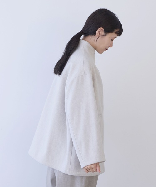 yuni(ユニ )の「△W/super100 bottleneck drawstrings hem コート(その他アウター・レディース・アイボリー・FREE)」の7枚目の写真