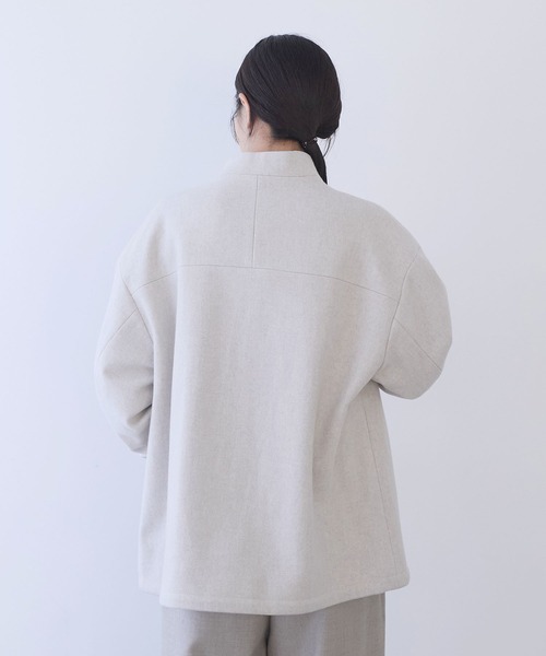 yuni(ユニ )の「△W/super100 bottleneck drawstrings hem コート(その他アウター・レディース・アイボリー・FREE)」の8枚目の写真
