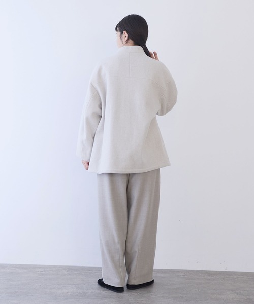 yuni(ユニ )の「△W/super100 bottleneck drawstrings hem コート(その他アウター・レディース・アイボリー・FREE)」の4枚目の写真