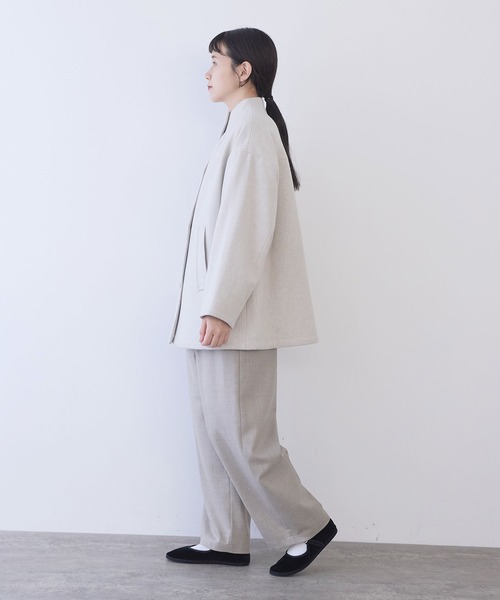 yuni(ユニ )の「△W/super100 bottleneck drawstrings hem コート(その他アウター・レディース・アイボリー・FREE)」の5枚目の写真