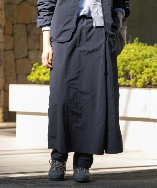 EKAL(エカル)の「『UR TECH』ナイロンタッサ-ラップ風スカート(スカート・レディース・ネイビー/ベージュ/イエロー/ライトブルー・ONE)」の16枚目の写真