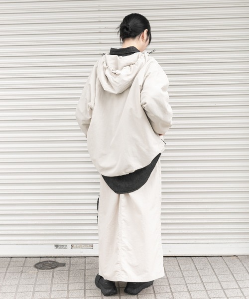 EKAL（エカル）の「『UR TECH』ナイロンタッサ－ラップ風スカート（スカート・レディース・ネイビー/ベージュ/イエロー/ライトブルー・ONE）」の11枚目の写真