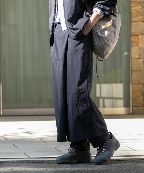 EKAL（エカル）の「『UR TECH』ナイロンタッサ－ラップ風スカート（スカート・レディース・ネイビー/ベージュ/イエロー/ライトブルー・ONE）」の20枚目の写真