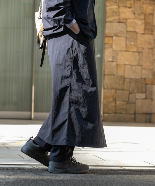 EKAL（エカル）の「『UR TECH』ナイロンタッサ－ラップ風スカート（スカート・レディース・ネイビー/ベージュ/イエロー/ライトブルー・ONE）」の21枚目の写真