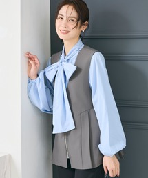 coca（coca） | タックペプラムベスト| セレモニー オフィス ママスーツ フォーマルウェア 卒業式(ベスト)