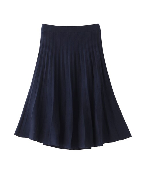 MACKINTOSH PHILOSOPHY（ﾏｯｷﾝﾄｯｼｭ ﾌｨﾛｿﾌｨｰ）の「【WEB&一部店舗限定】フレアプリーツニットスカート（スカート・レディース・ベージュ系その他4/チャコールグレー/ダークネイビー・38）」の3枚目の写真