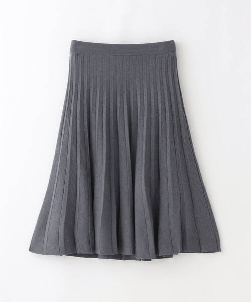 MACKINTOSH PHILOSOPHY（ﾏｯｷﾝﾄｯｼｭ ﾌｨﾛｿﾌｨｰ）の「【WEB&一部店舗限定】フレアプリーツニットスカート（スカート・レディース・ベージュ系その他4/チャコールグレー/ダークネイビー・38）」の4枚目の写真