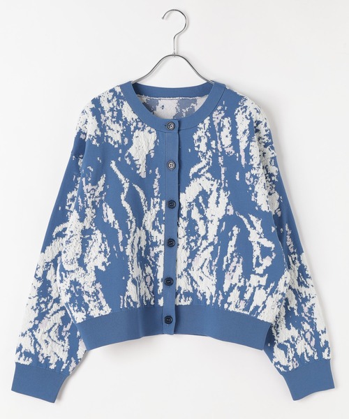 PAGEBOY（ページボーイ）の「3Dモザイクカーディガン（カーディガン/ボレロ・レディース・ブラック/オフホワイト/ブルー・FREE）」の5枚目の写真