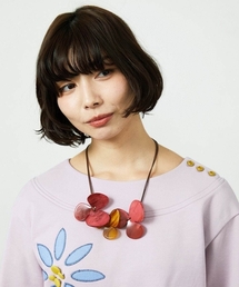 Jocomomola（ホコモモラ）の「ダブルコードフラワーモチーフネックレス（ネックレス）」