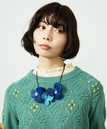 Jocomomola（ホコモモラ）の「ダブルコードフラワーモチーフネックレス（ネックレス）」