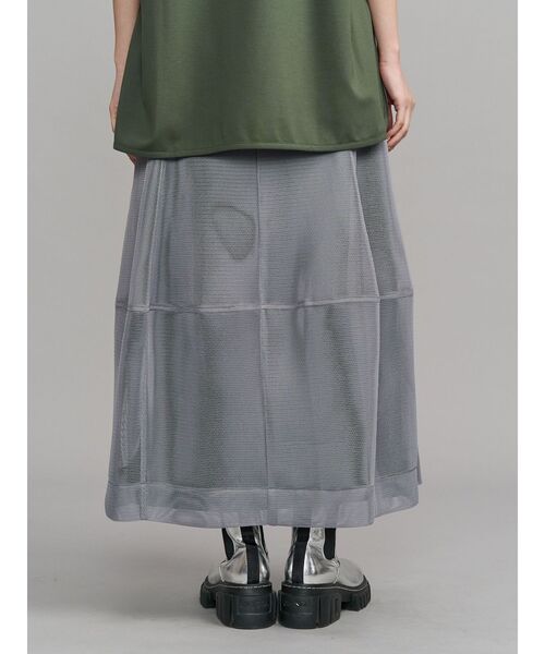 UN3D.（アンスリード）の「DOUBLE FACE MESH COCOON SK / ダブルフェイスメッシュコクーンスカート（スカート・レディース・グレー/ホワイト/ブラック・36/38）」の15枚目の写真
