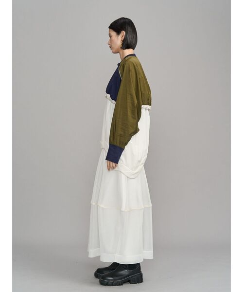 UN3D.（アンスリード）の「DOUBLE FACE MESH COCOON SK / ダブルフェイスメッシュコクーンスカート（スカート・レディース・グレー/ホワイト/ブラック・36/38）」の18枚目の写真