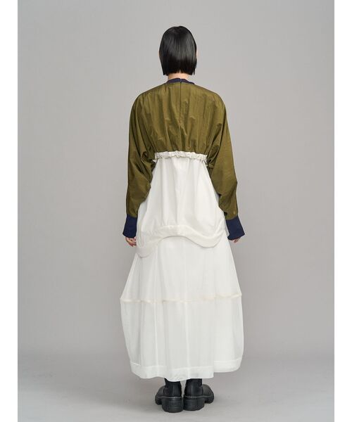 UN3D.（アンスリード）の「DOUBLE FACE MESH COCOON SK / ダブルフェイスメッシュコクーンスカート（スカート・レディース・グレー/ホワイト/ブラック・36/38）」の19枚目の写真