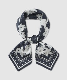 ANAYI | ドットフラワープリントスカーフ(バンダナ/スカーフ)