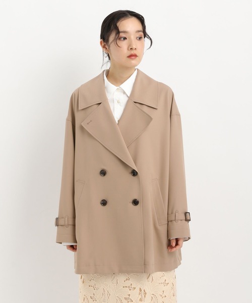 Andemiu(アンデミュウ)の「トレンチハーフコート636639(トレンチコート・レディース・ベージュ/ネイビー・FREE)」の17枚目の写真