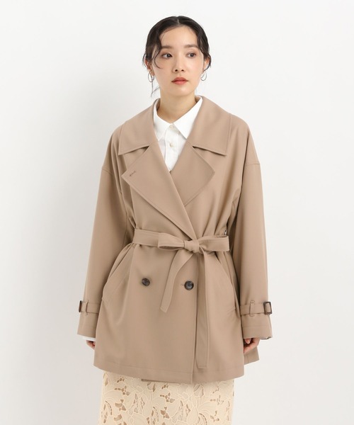 Andemiu(アンデミュウ)の「トレンチハーフコート636639(トレンチコート・レディース・ベージュ/ネイビー・FREE)」の19枚目の写真
