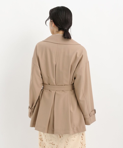 Andemiu(アンデミュウ)の「トレンチハーフコート636639(トレンチコート・レディース・ベージュ/ネイビー・FREE)」の21枚目の写真