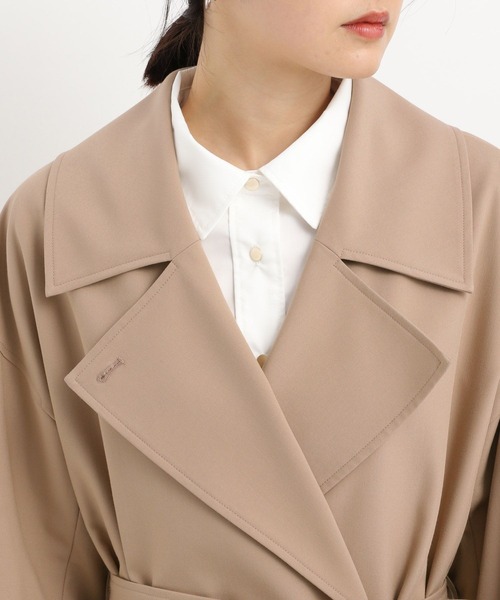 Andemiu(アンデミュウ)の「トレンチハーフコート636639(トレンチコート・レディース・ベージュ/ネイビー・FREE)」の22枚目の写真