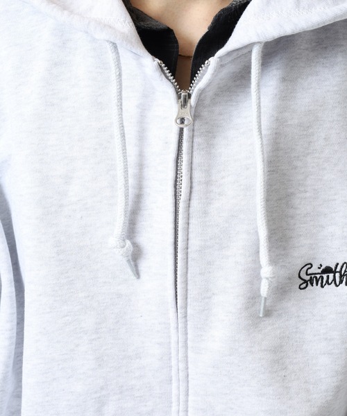 Sunny Smith（サニースミス）の「SUNNY SMITH 10.0オンス ヤシの木両面刺繍 オーバーサイズ ZIP-UP フーディ（パーカー・メンズ・ブラック/アッシュグレー/ネイビー・L/M）」の21枚目の写真
