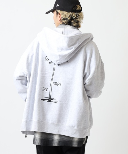 Sunny Smith（サニースミス）の「SUNNY SMITH 10.0オンス ヤシの木両面刺繍 オーバーサイズ ZIP-UP フーディ（パーカー・メンズ・ブラック/アッシュグレー/ネイビー・L/M）」の13枚目の写真