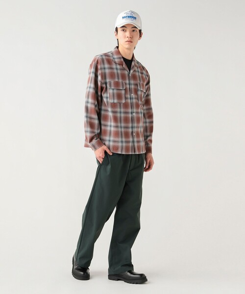 BEAMS HEART（ビームスハート）の「GMS ワーク ワイドストレート イージーパンツ（チノパンツ・メンズ・ダークグリーン/ブラック/ベージュ・SMALL/MEDIUM/LARGE）」の15枚目の写真