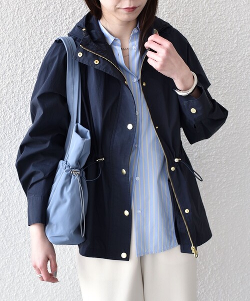 SHIPS Colors(シップス カラーズ)の「SHIPS Colors: 〈手洗い可能〉ライト マウンテンパーカー 2◇(マウンテンパーカー・レディース・オフホワイト/ネイビー・MEDIUM/SMALL)」の14枚目の写真