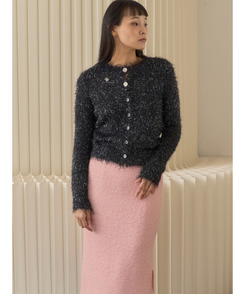 Sorry,Too Much Love(ソーリートゥーマッチラブ)の「Sweet Halo Metallic Knit Cardigan_Black(カーディガン/ボレロ・レディース・その他・FREE)」の5枚目の写真