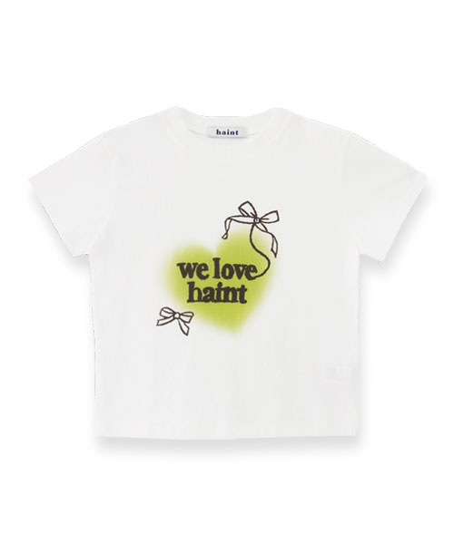 HAINT(ヘイント)の「RIBBON GRAPHIC T-SHIRT_2COLORS_IVORY(Tシャツ/カットソー・レディース・アイボリー・FREE)」の2枚目の写真